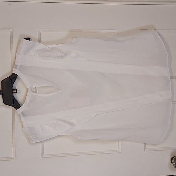 Rebecca Taylor Sleeveless Pintucked Blouse Milk - Picture 11 of 14
